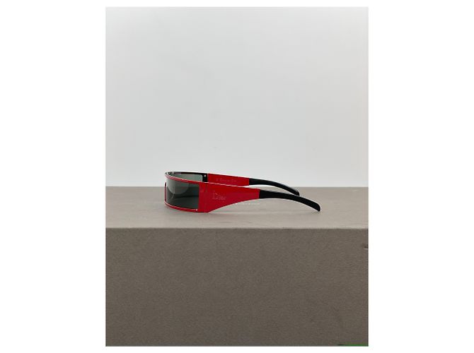 Occhiali da sole Punk Wrap Mask Dior di John Galliano SS03 Rosso - vista 4