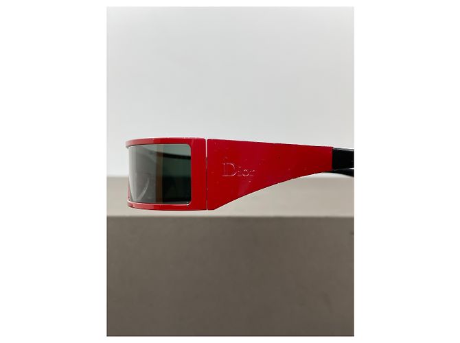 Occhiali da sole Punk Wrap Mask Dior di John Galliano SS03 Rosso - vista 7