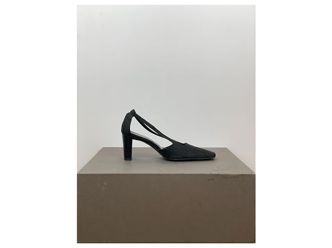 Décolleté Slingback Monogram a punta quadrata Gucci di Tom Ford SS98 Nero - vista 4