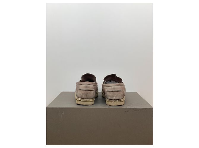 Mocassini da barca Miu Miu Marrone - vista 6