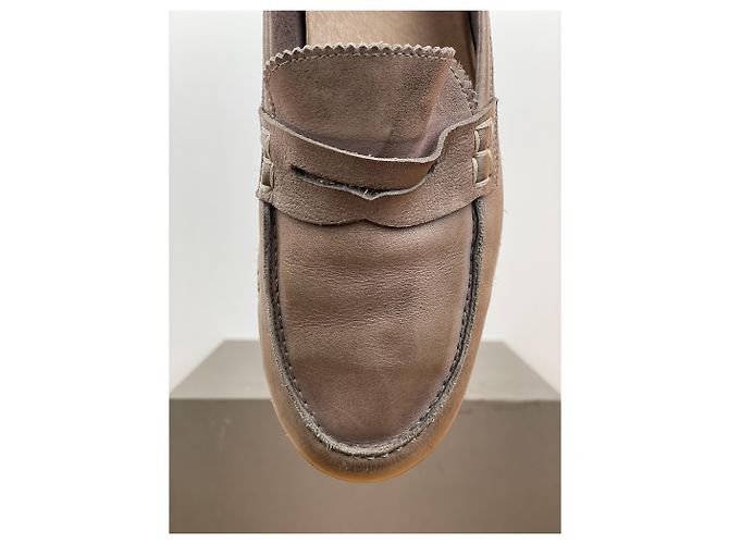 Mocassini da barca Miu Miu Marrone - vista 7