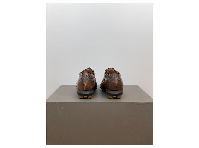 Miu Miu SS99 Derbies de punta cuadrada con suela de picos Castaño - vista 6