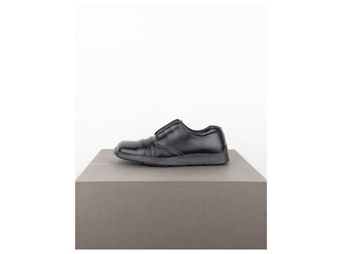 Scarpe Derby Creeper a Punta Quadrata Prada AW99 Marrone - vista 3