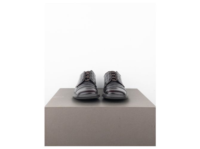 Scarpe Derby Creeper a Punta Quadrata Prada AW99 Marrone - vista 5