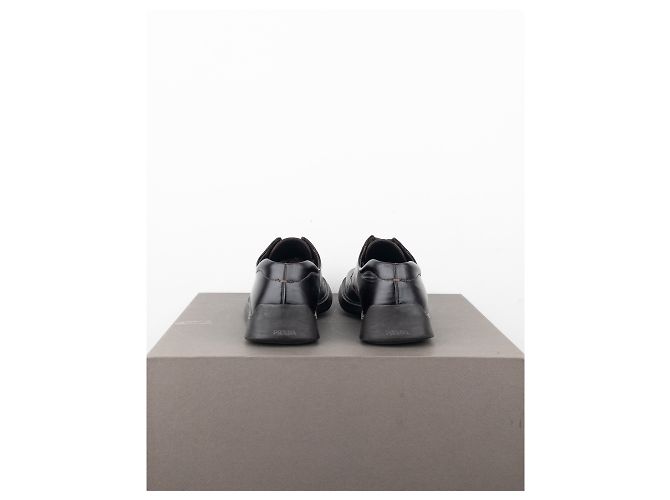 Scarpe Derby Creeper a Punta Quadrata Prada AW99 Marrone - vista 6