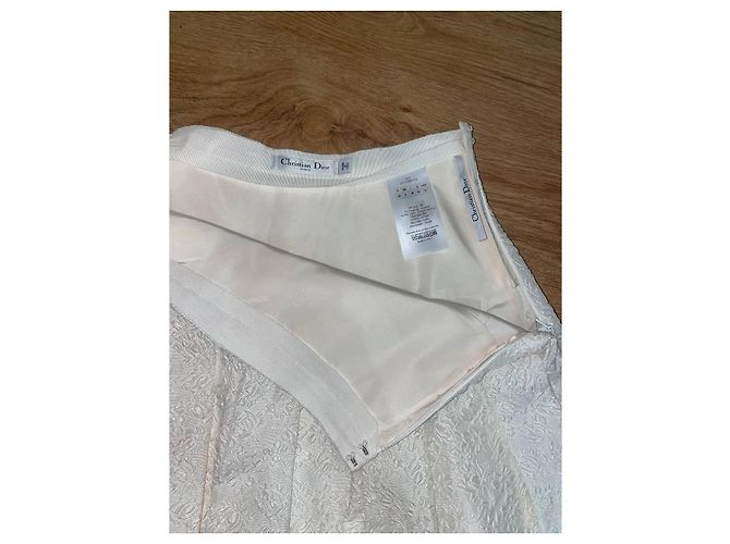 Falda plisada de jacquard blanco Christian Dior - vista 2