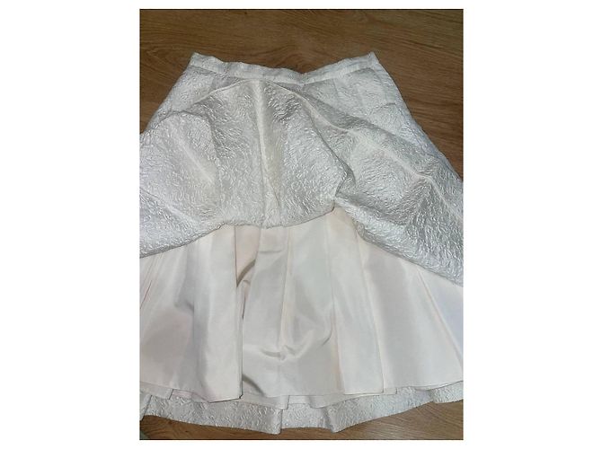 Falda plisada de jacquard blanco Christian Dior - vista 4