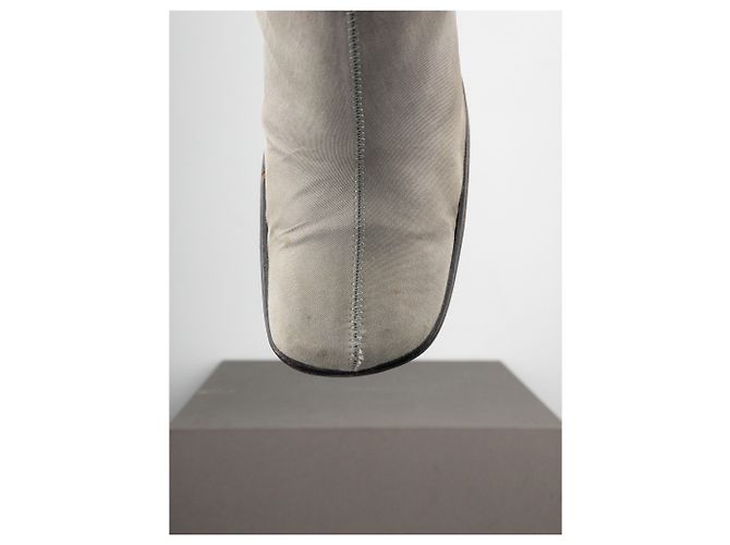 Botas de tobillo de punta cuadrada con bolsillo cargo híbrido Prada AW99 Gris - vista 7