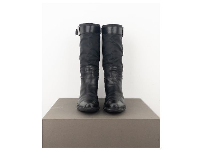 Botas de vaquero híbridas con hebilla Prada de los 2000 Negro - vista 5
