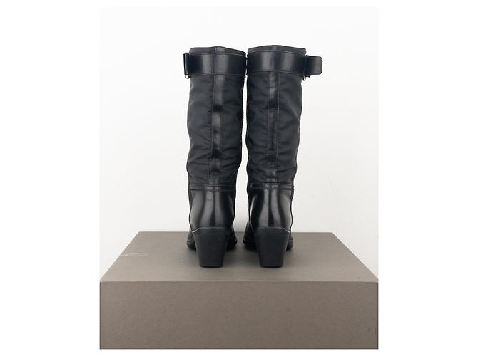 Botas de vaquero híbridas con hebilla Prada de los 2000 Negro - vista 6