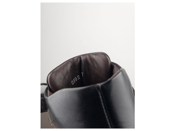 Botas de combate de tobillo con punta cuadrada Prada AW99 Castaño - vista 11