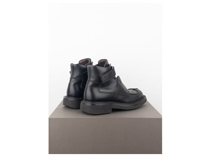 Botas de combate de tobillo con punta cuadrada Prada AW99 Castaño - vista 2
