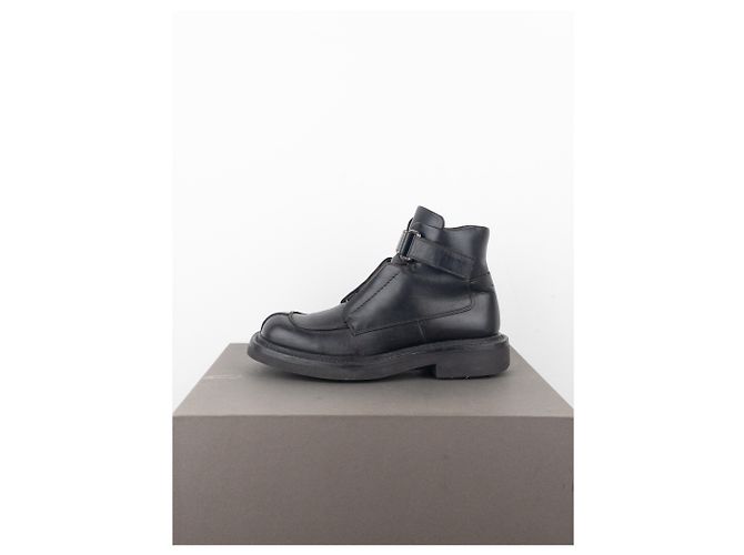 Botas de combate de tobillo con punta cuadrada Prada AW99 Castaño - vista 3