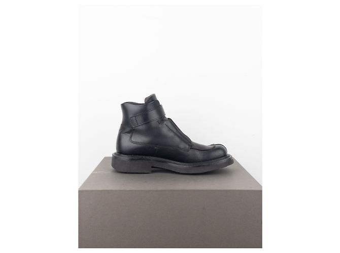 Botas de combate de tobillo con punta cuadrada Prada AW99 Castaño - vista 4