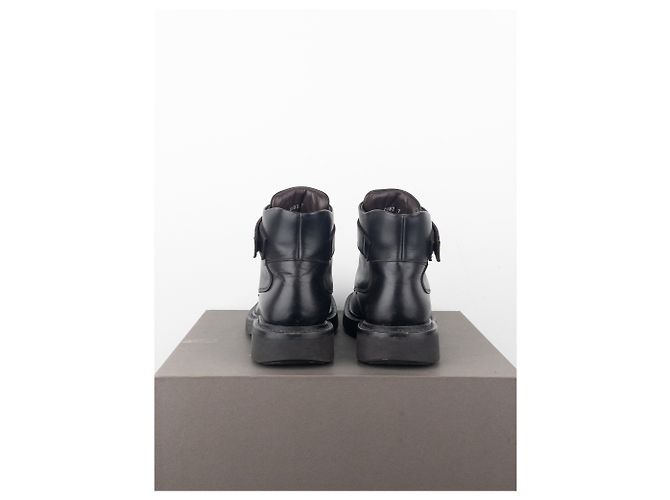 Botas de combate de tobillo con punta cuadrada Prada AW99 Castaño - vista 6