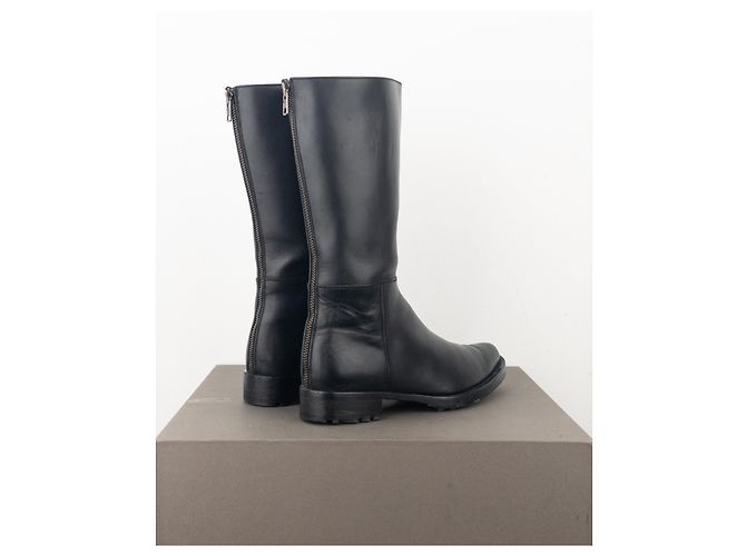 Botas de combate biker de punta afilada ‘Peco’ Miu Miu AW01 Negro - vista 2