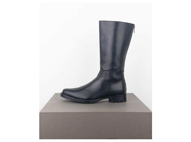 Botas de combate biker de punta afilada ‘Peco’ Miu Miu AW01 Negro - vista 3