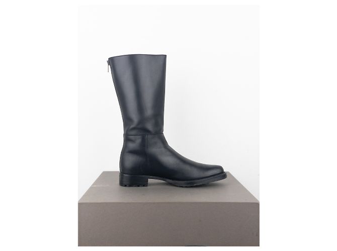 Botas de combate biker de punta afilada ‘Peco’ Miu Miu AW01 Negro - vista 4