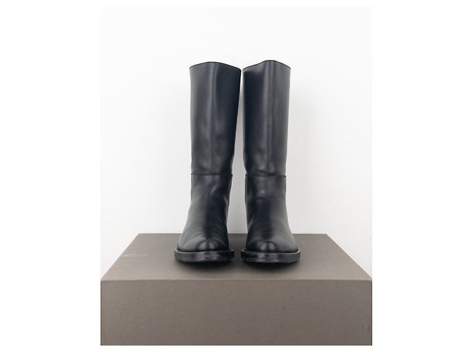 Botas de combate biker de punta afilada ‘Peco’ Miu Miu AW01 Negro - vista 5