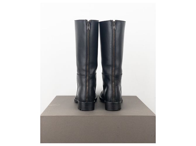 Botas de combate biker de punta afilada ‘Peco’ Miu Miu AW01 Negro - vista 6