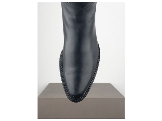 Botas de combate biker de punta afilada ‘Peco’ Miu Miu AW01 Negro - vista 7