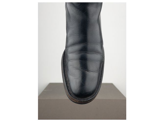 Prada 2000er Mid-Calf Hybrid Schnallenreitstiefel Schwarz - Ansicht 7