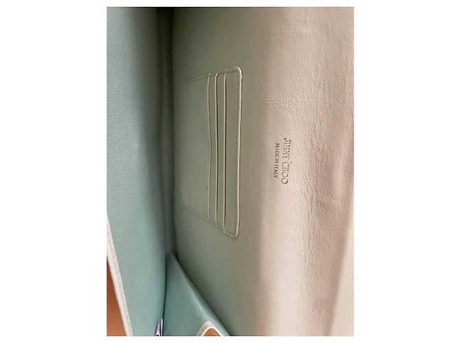 Clutch in pelle Jimmy Choo Beige - vista 4