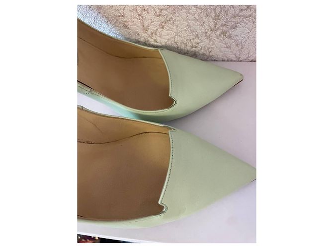 Décolleté in pelle verde chiaro Jimmy Choo - vista 4