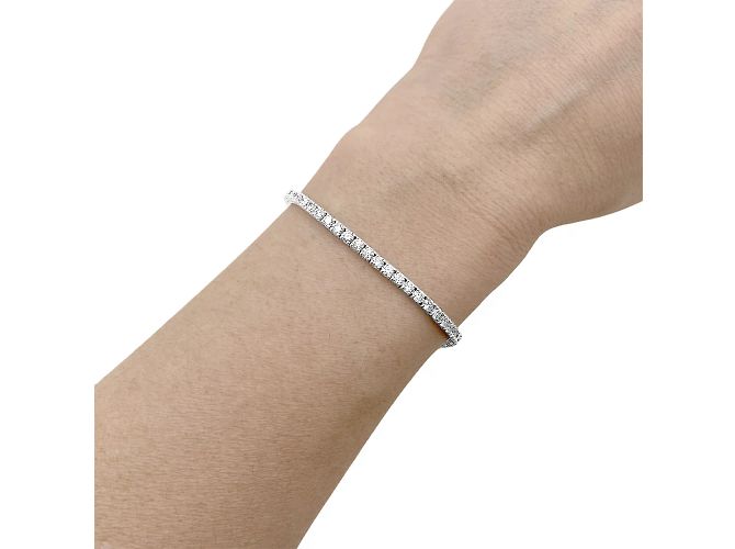 Autre Marque Bracciale linea, oro bianco e diamanti. - vista 6