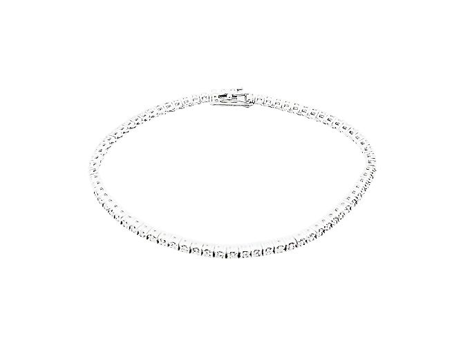 Autre Marque Bracciale linea, oro bianco e diamanti. - vista 2