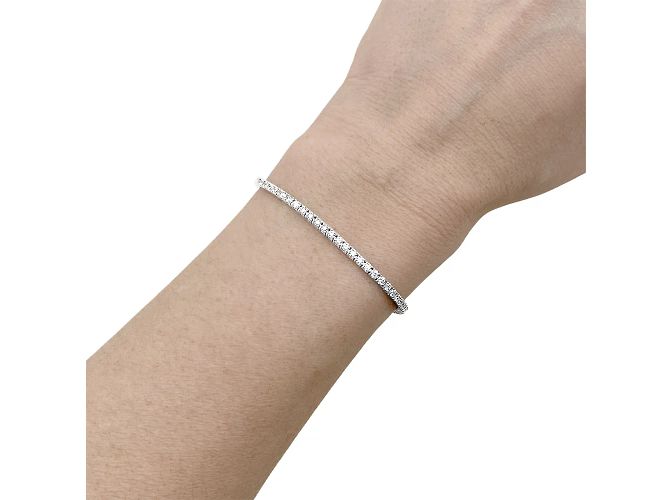 Autre Marque Bracciale linea, oro bianco e diamanti. - vista 6