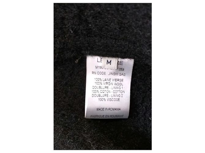 Lemaire Black wool coat - view 8