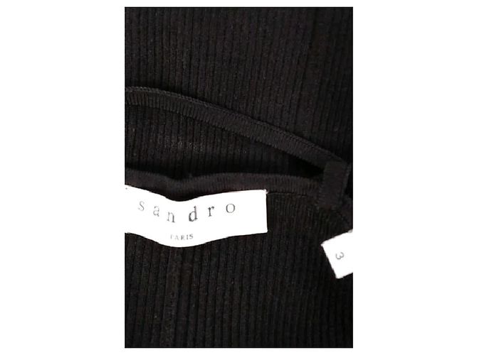 Abito Sandro nero in viscosa - vista 5