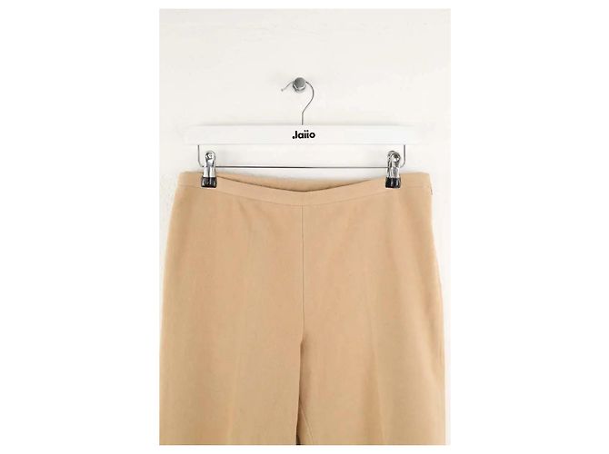 Andrew GN Calça Reta de Lã Bege - vista 2