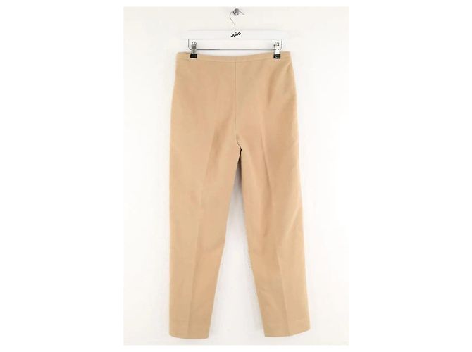 Andrew GN Calça Reta de Lã Bege - vista 3