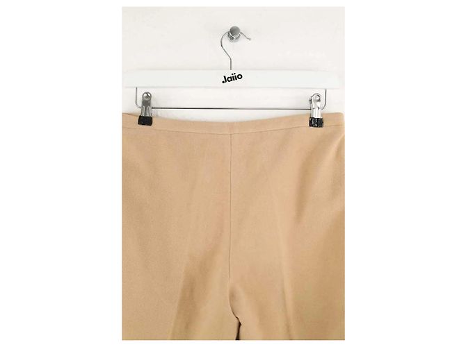 Andrew GN Calça Reta de Lã Bege - vista 4