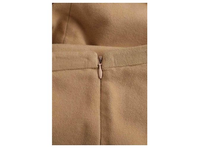 Andrew GN Calça Reta de Lã Bege - vista 6