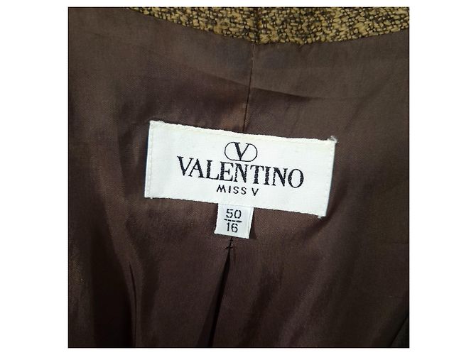 Valentino Garavani Valentino Miss V giacca marrone melange - vista 3