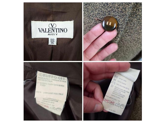 Valentino Garavani Valentino Miss V giacca marrone melange - vista 7