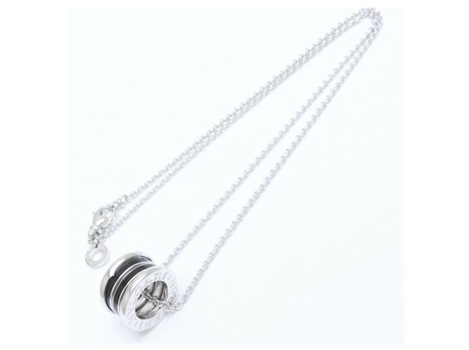 Bulgari Collana Bvlgari B.zero1 in oro bianco 18K e ceramica nera - vista 3