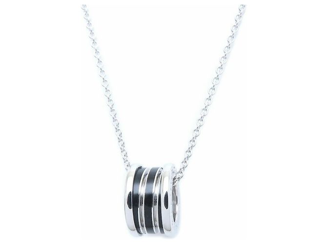 Bulgari Collana Bvlgari B.zero1 in oro bianco 18K e ceramica nera - vista 8