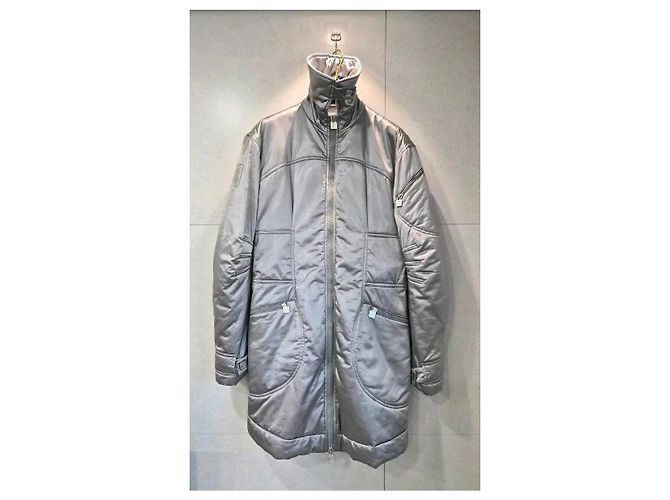 Manteau de ski matelassé long Chanel Sports Line Argenté - vue 6