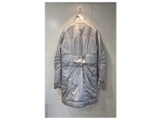 Manteau de ski matelassé long Chanel Sports Line Argenté - vue 7