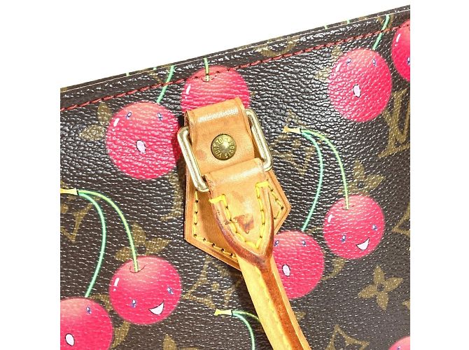 Borsa Tote Pla Monogramma Ciliegia Louis Vuitton Marrone Rosso - vista 11