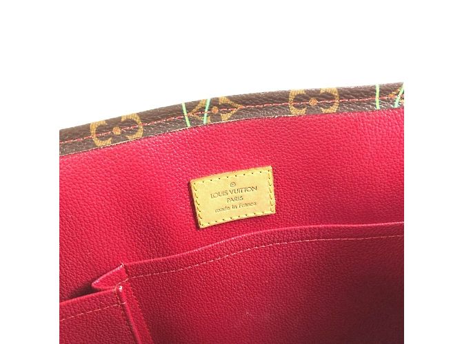 Borsa Tote Pla Monogramma Ciliegia Louis Vuitton Marrone Rosso - vista 13