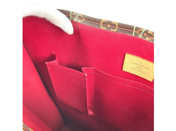 Borsa Tote Pla Monogramma Ciliegia Louis Vuitton Marrone Rosso - vista 16