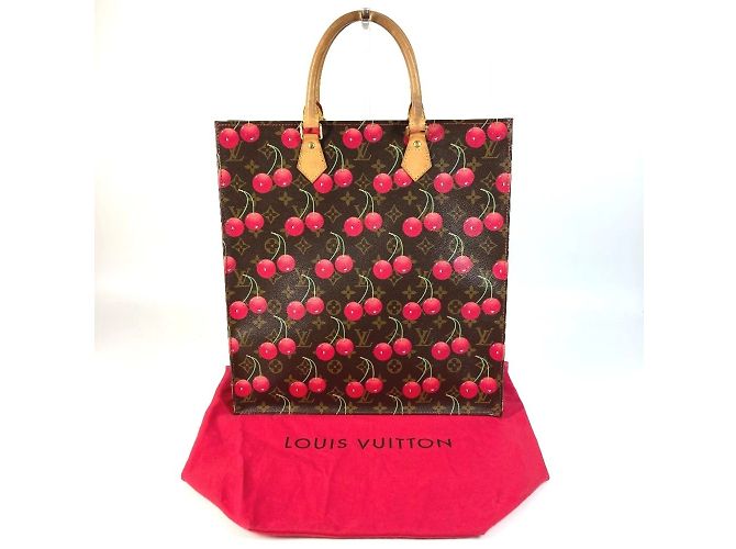 Borsa Tote Pla Monogramma Ciliegia Louis Vuitton Marrone Rosso - vista 17