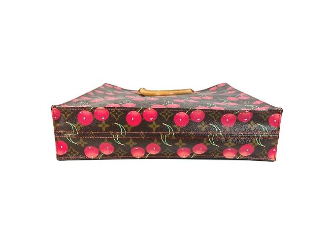 Borsa Tote Pla Monogramma Ciliegia Louis Vuitton Marrone Rosso - vista 5