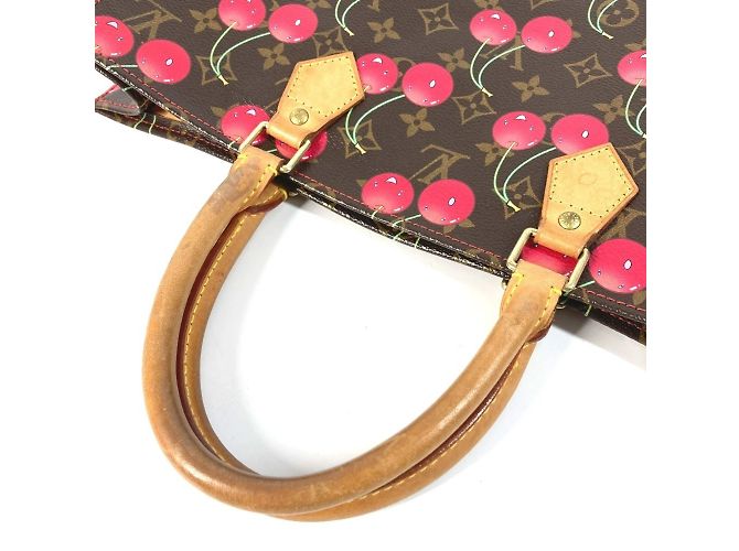 Borsa Tote Pla Monogramma Ciliegia Louis Vuitton Marrone Rosso - vista 8