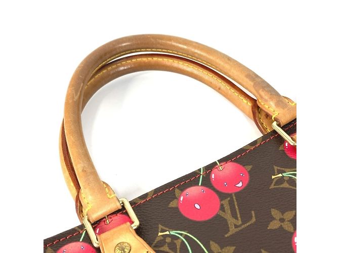 Borsa Tote Pla Monogramma Ciliegia Louis Vuitton Marrone Rosso - vista 9